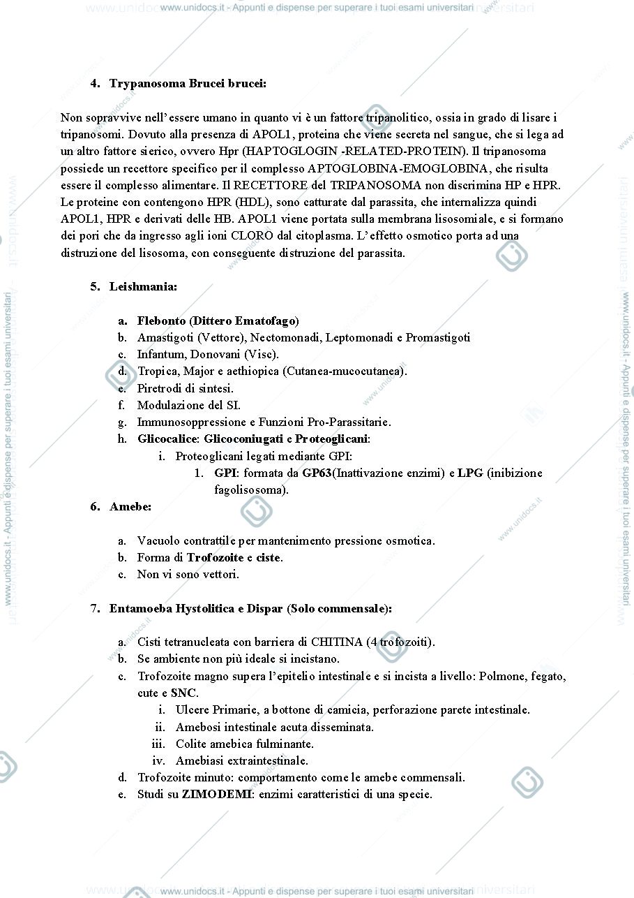 Anteprima pagina 2 — Riassunto Parassitologia