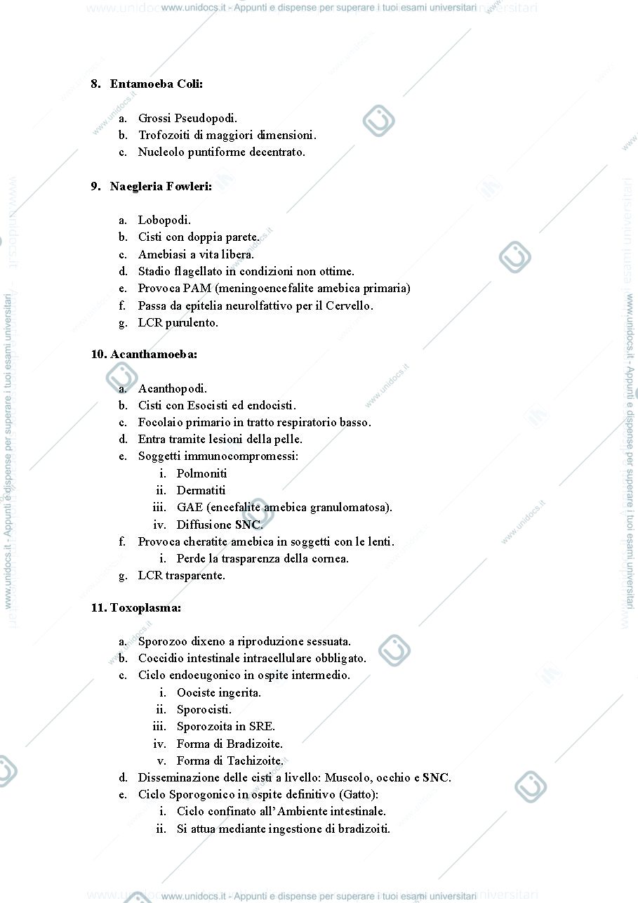 Anteprima pagina 3 — Riassunto Parassitologia