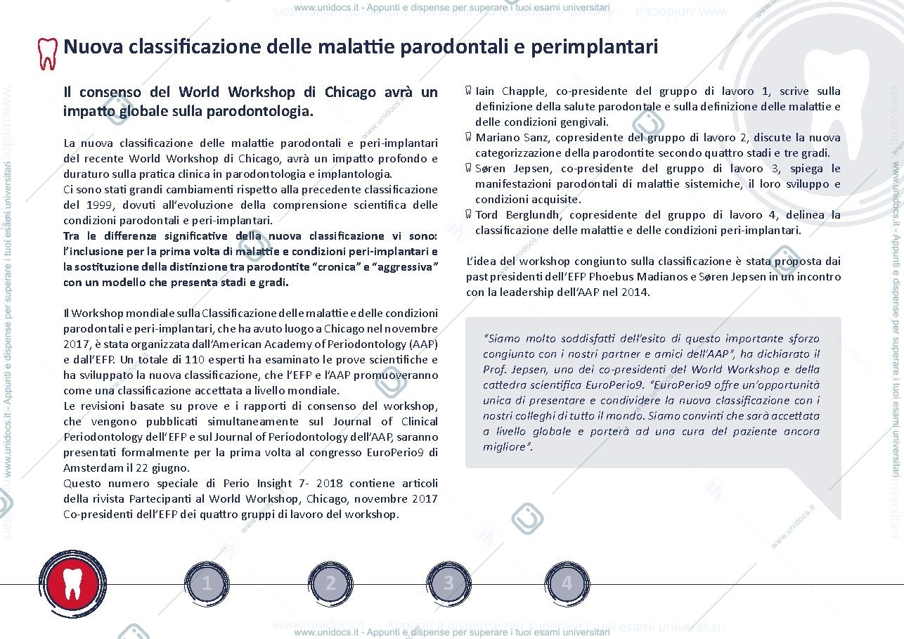 Anteprima pagina 2 — Classificazione parodontite 