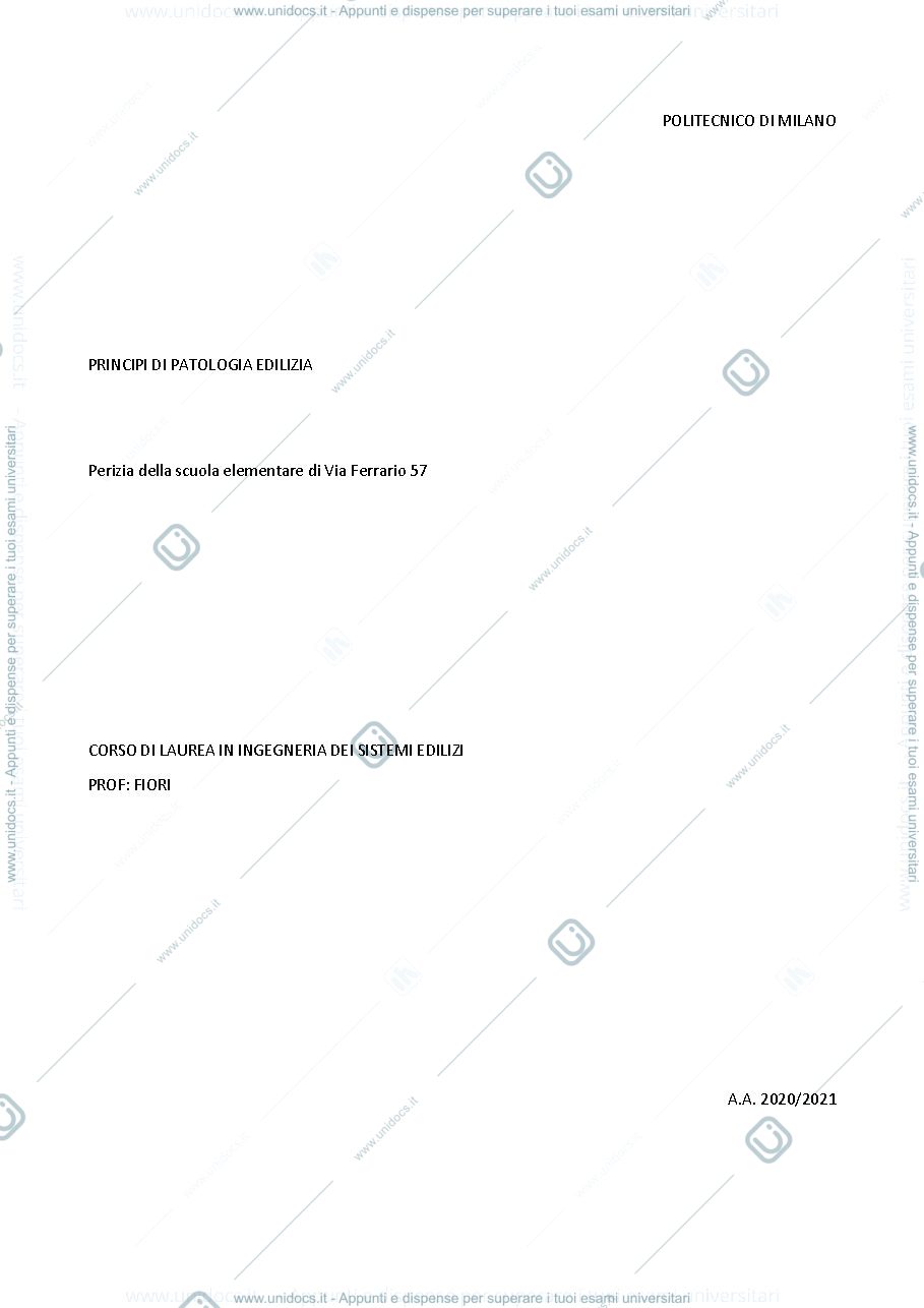 Anteprima pagina 1 — Progetto di Patologia e Diagnostica