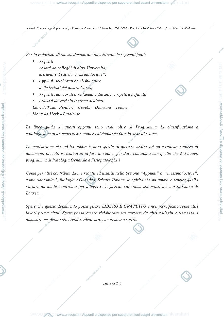 Anteprima pagina 2 — Compendio di patologia