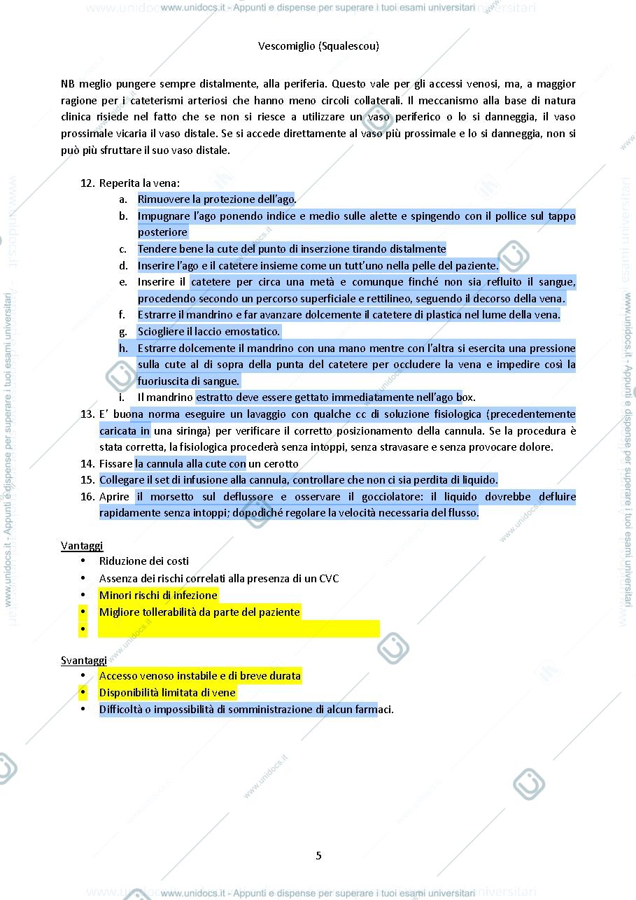 Anteprima pagina 3 — Accessi venosi periferici e altro