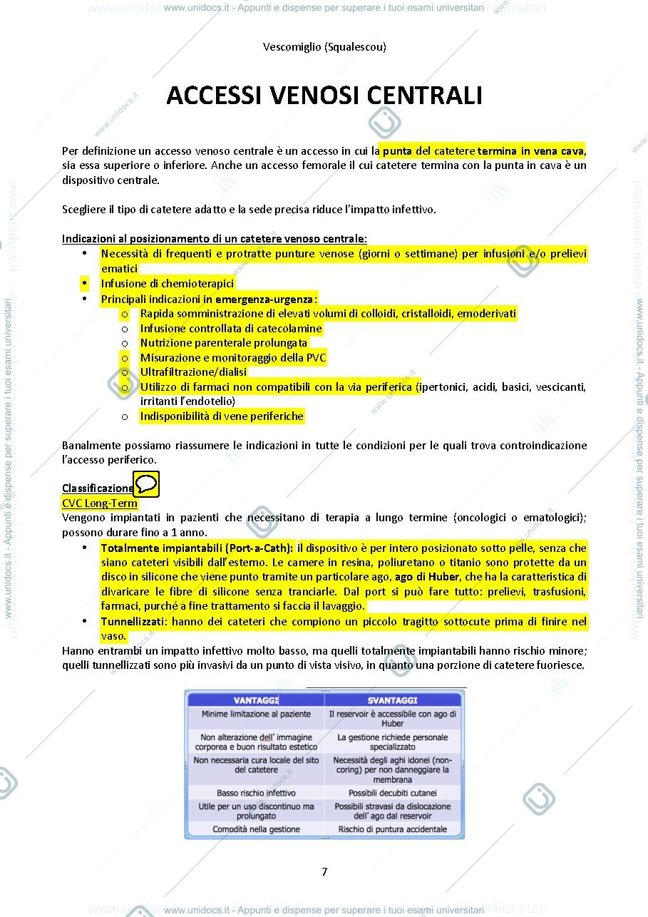 Anteprima pagina 5 — Accessi venosi periferici e altro