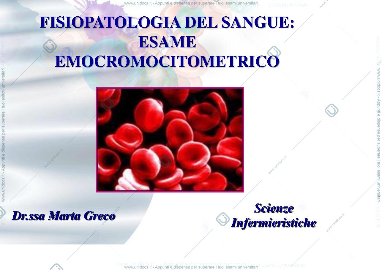 Anteprima pagina 1 — 3.Fisiopatologia-del-sangue