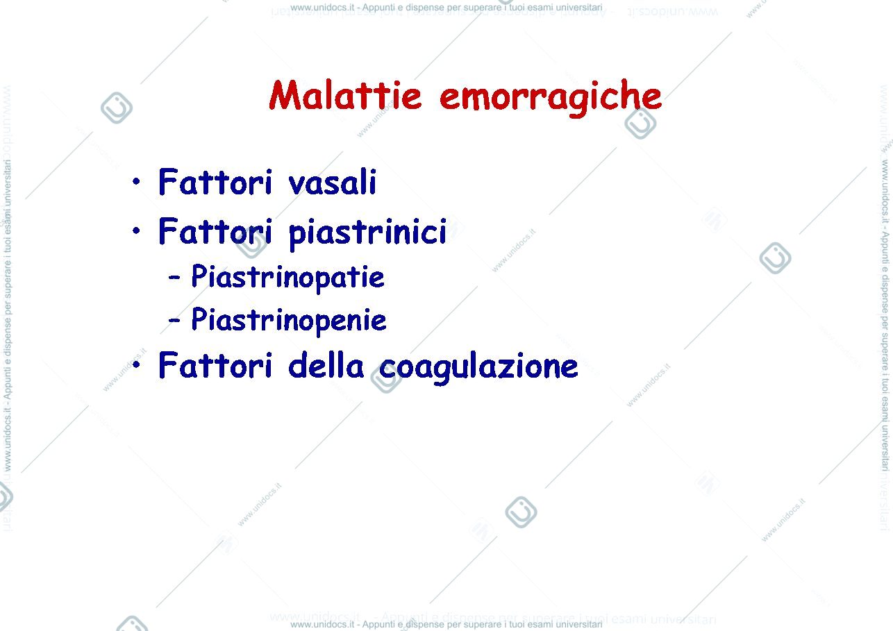 Anteprima pagina 1 — malattie emorragiche