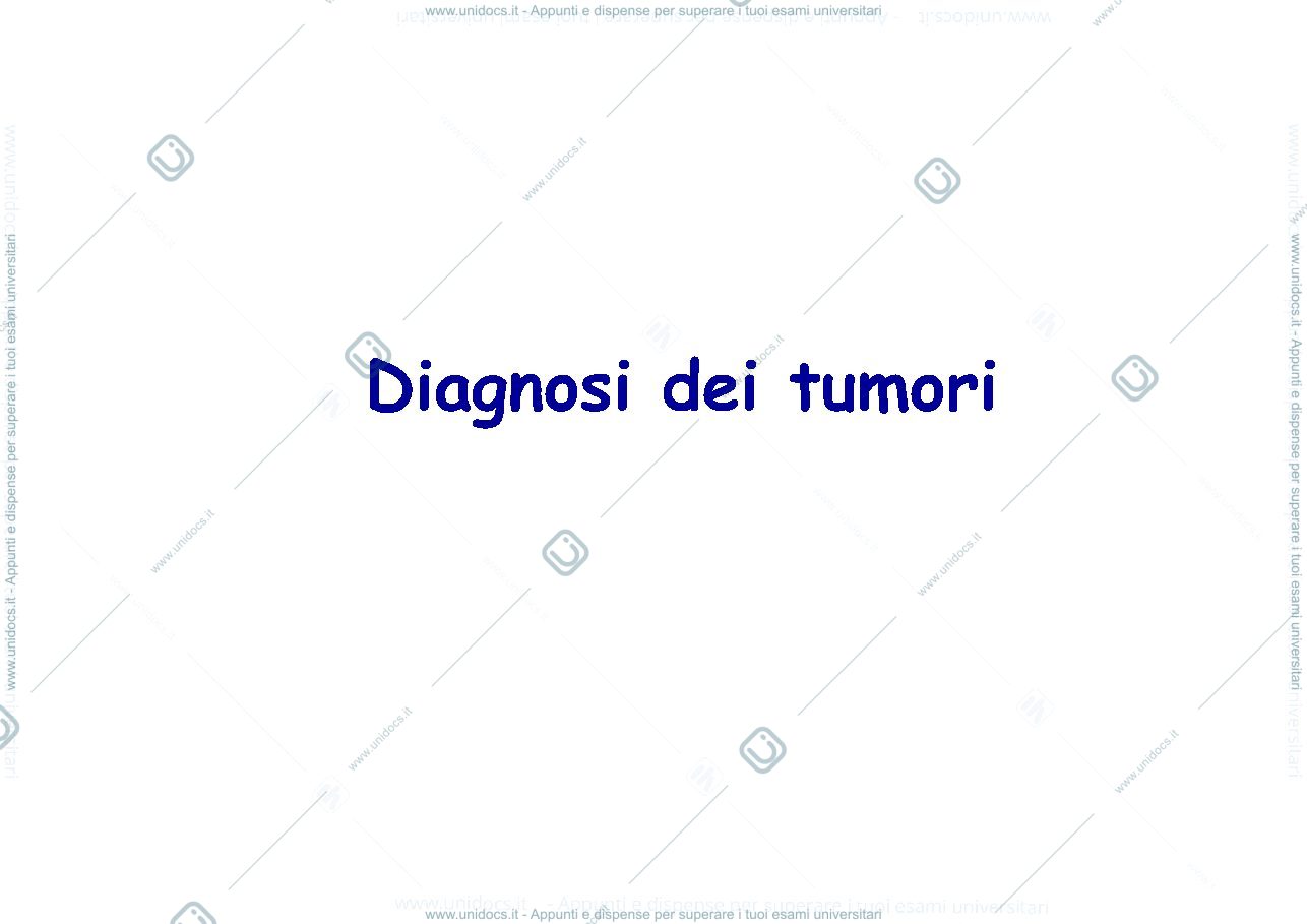 Anteprima pagina 1 — diagnosi dei tumori