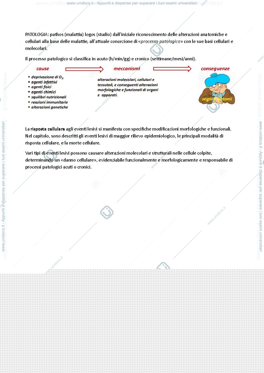 Anteprima pagina 1 — PATOLOGIA GENERALE