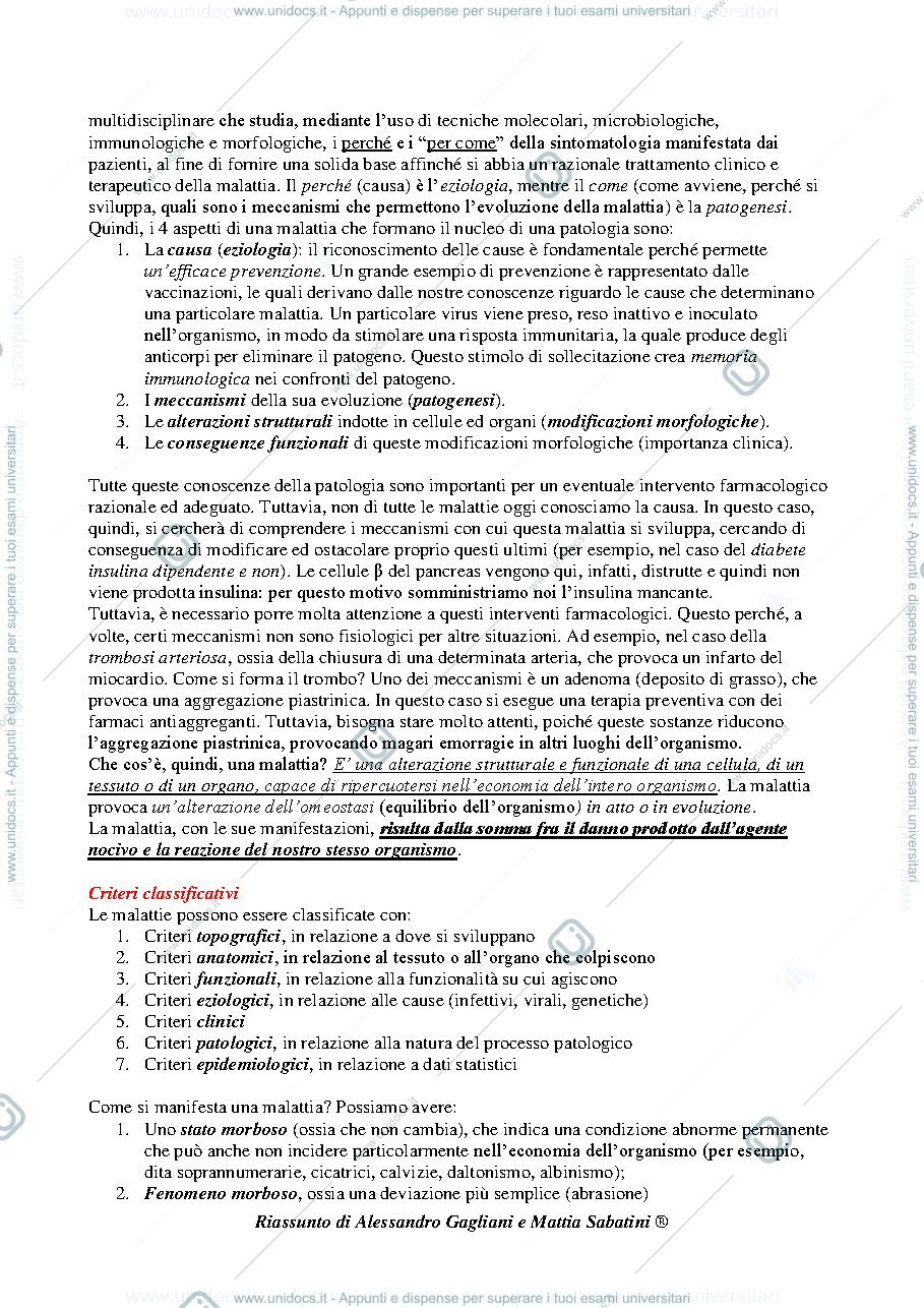 Anteprima pagina 2 — PATOLOGIA GENERALE