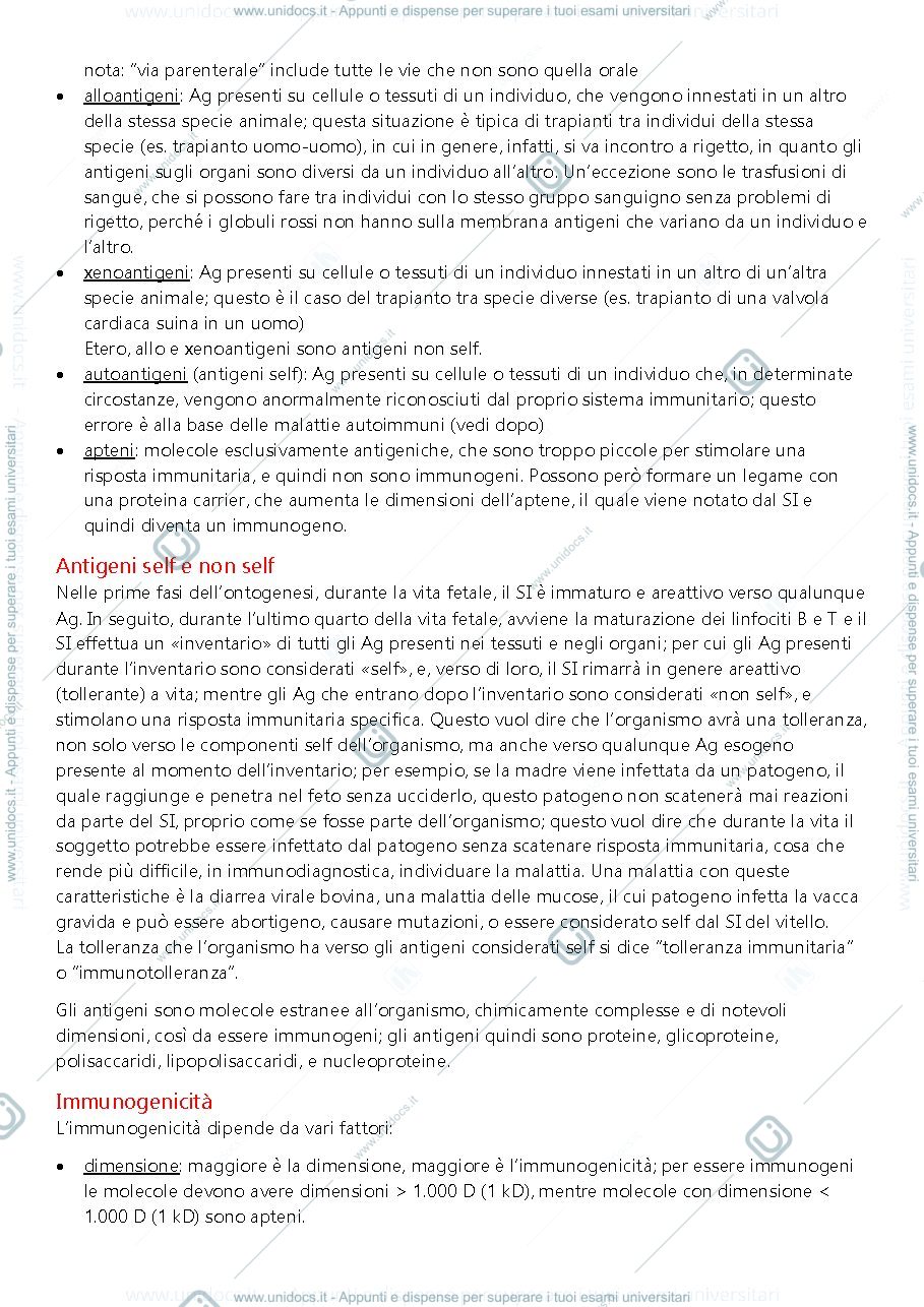 Anteprima pagina 2 — appunti immunologia, a.a. 2020/2021, Prof.ssa Dall'Ara