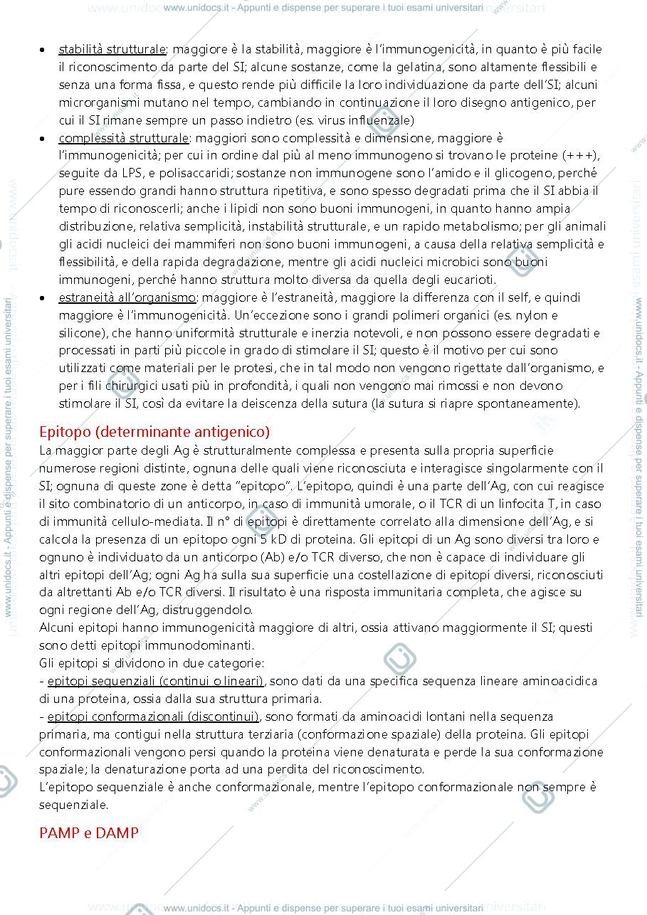 Anteprima pagina 3 — appunti immunologia, a.a. 2020/2021, Prof.ssa Dall'Ara