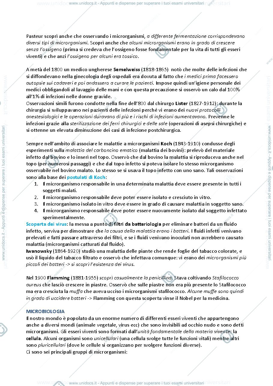 Anteprima pagina 2 — Introduzione batteriologia