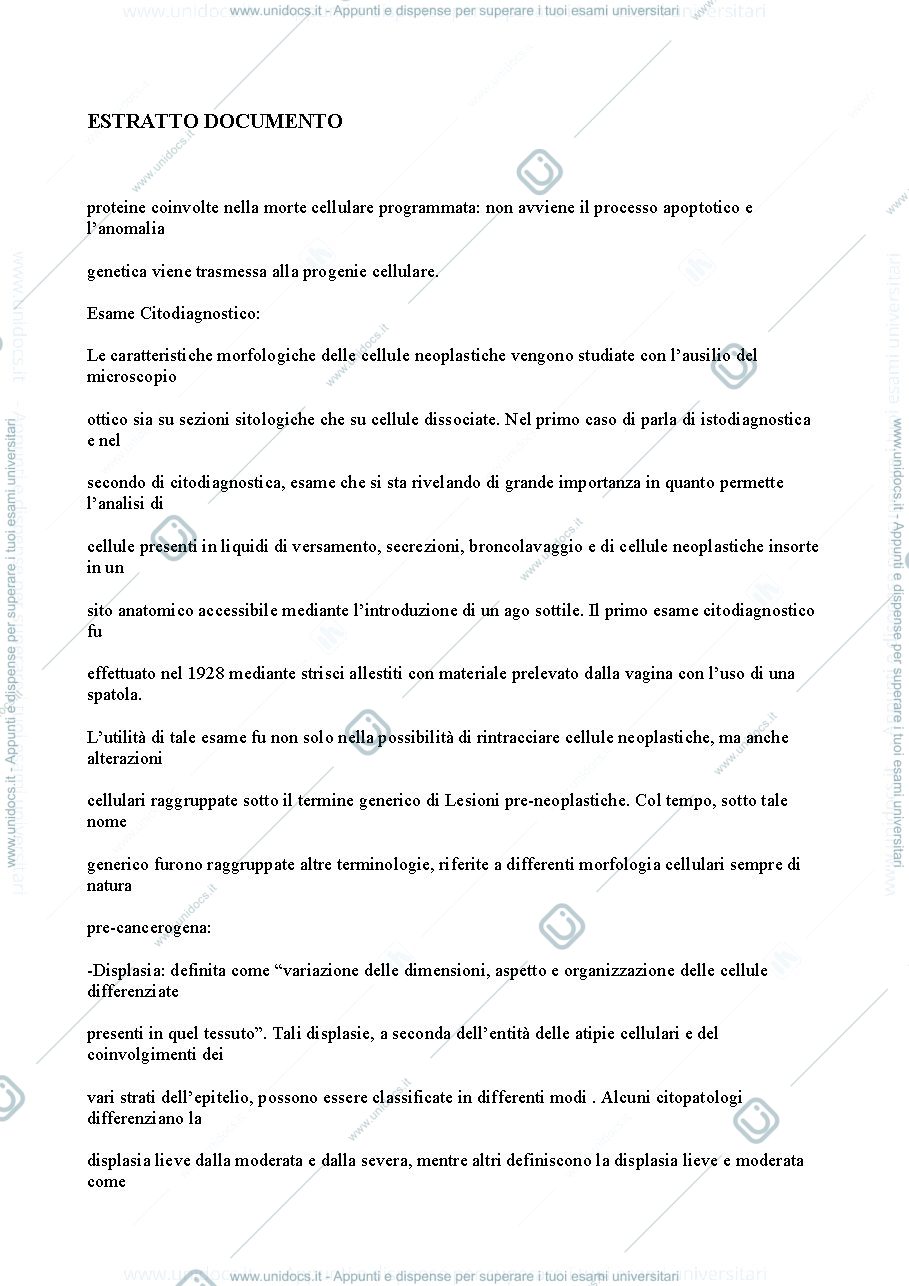 Anteprima pagina 1 — Patologia 1 anno