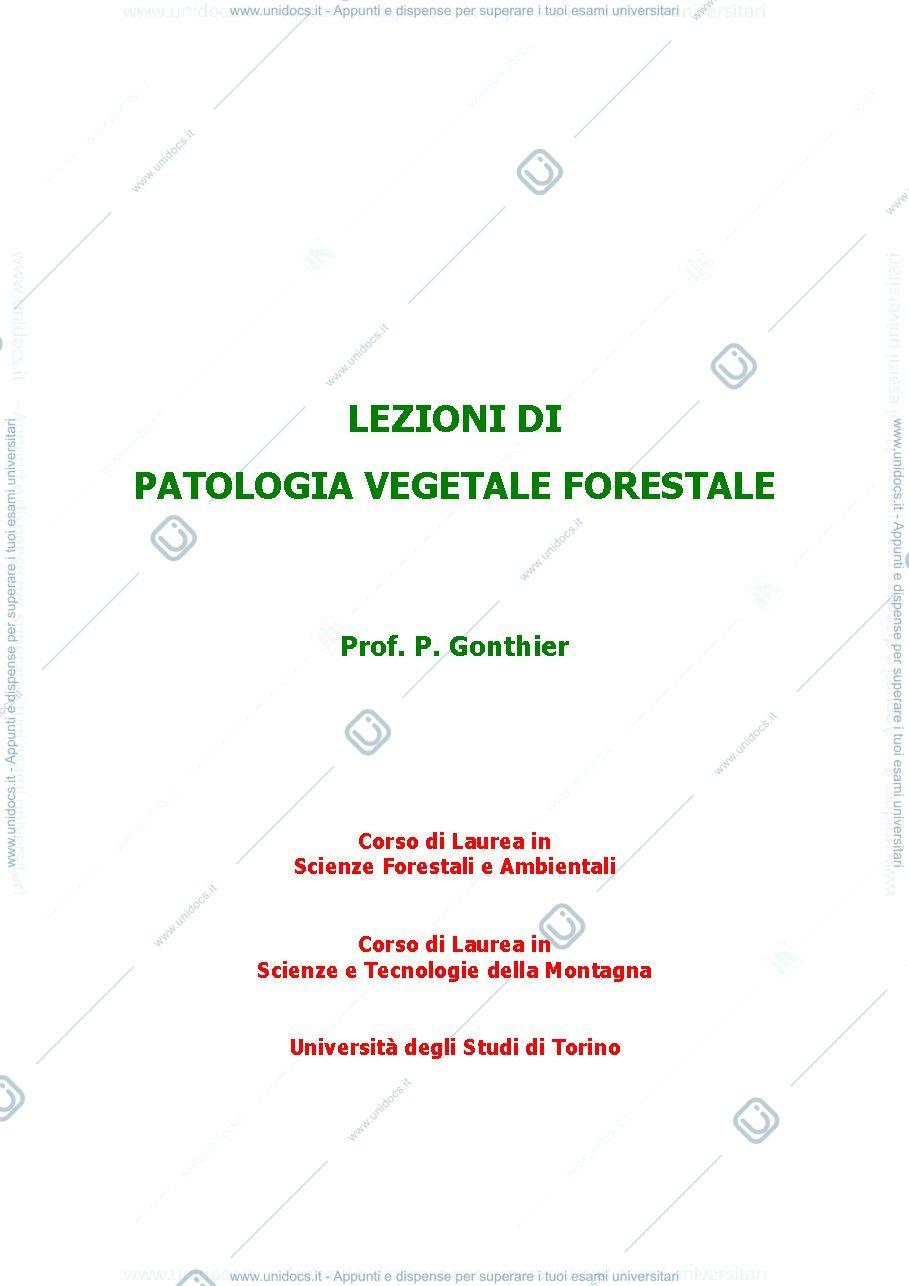 Anteprima pagina 1 — Patologia Vegetale