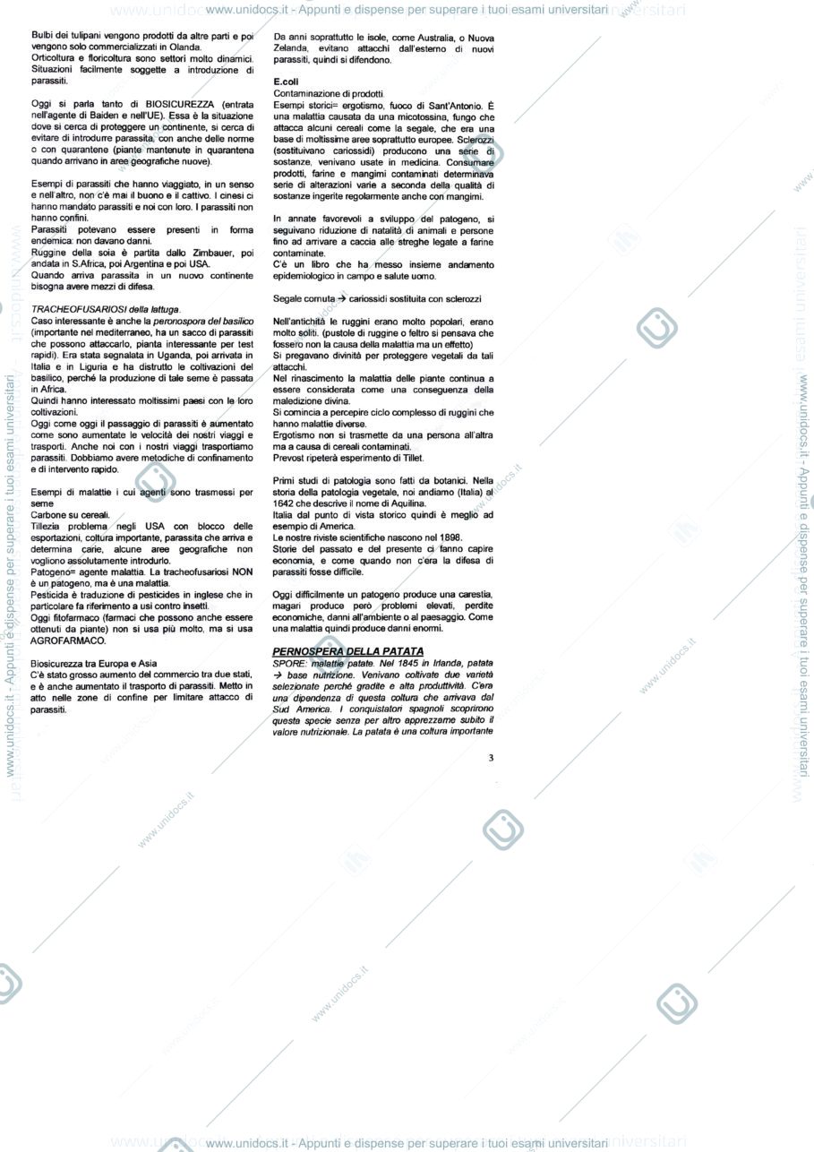 Anteprima pagina 3 — Appunti di patologia vegetale