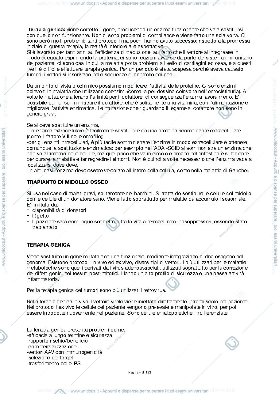 Anteprima pagina 4 — Patologie del metabolismo, prof.ssa Fusi