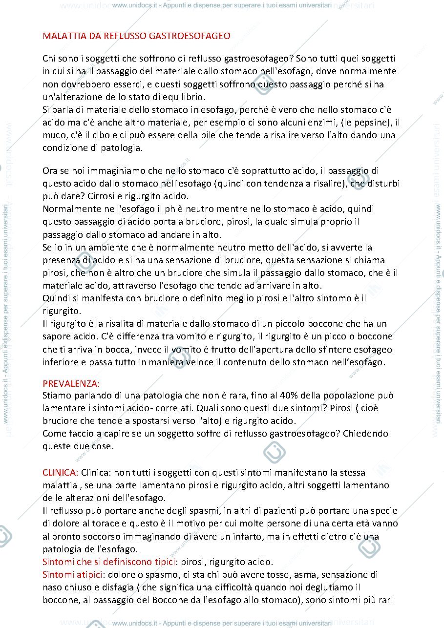 Anteprima pagina 1 — Reflussi gastroesofageo 