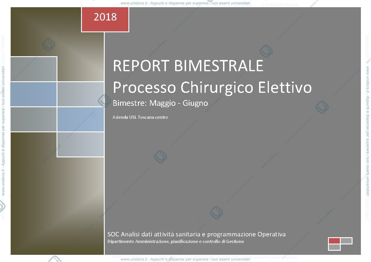 Anteprima pagina 1 — Report percorso chirurgico