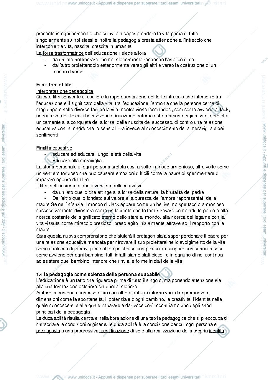 Anteprima pagina 3 — PEDAGOGIA GENERALE  - CORSO MUSAIO