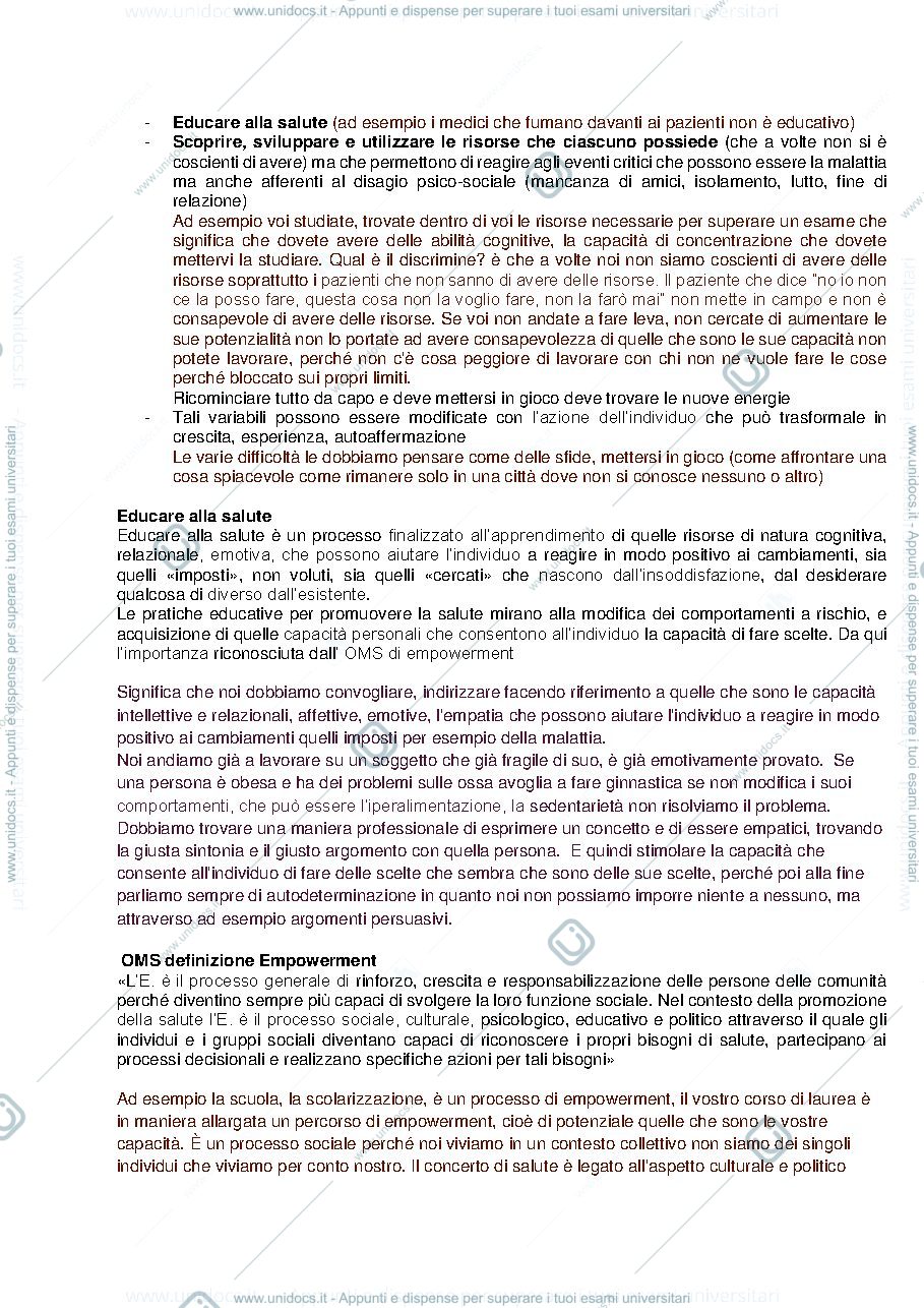 Anteprima pagina 3 — pedagogia della salute e generale