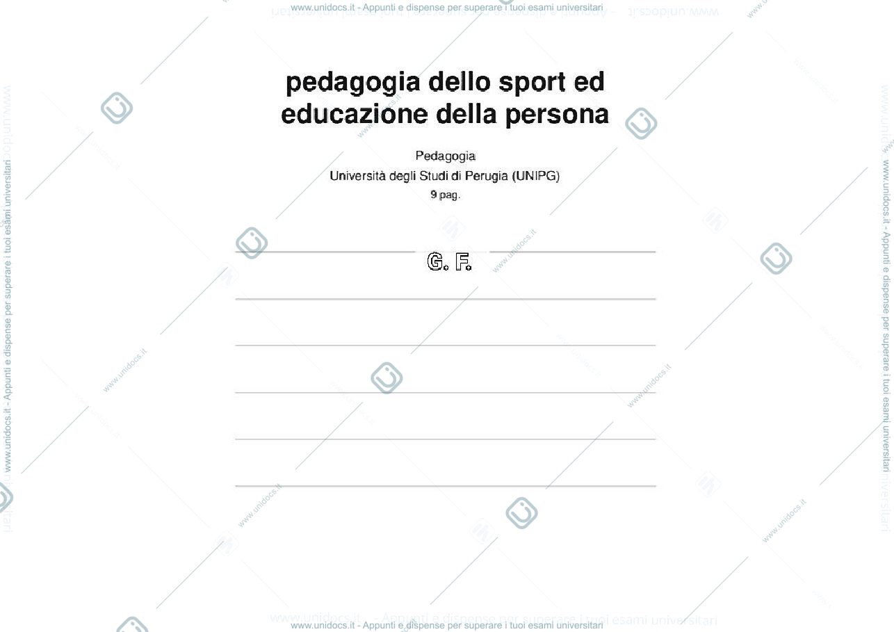 Anteprima pagina 1 — Pedagogia dello Sport - Libro Farinelli
