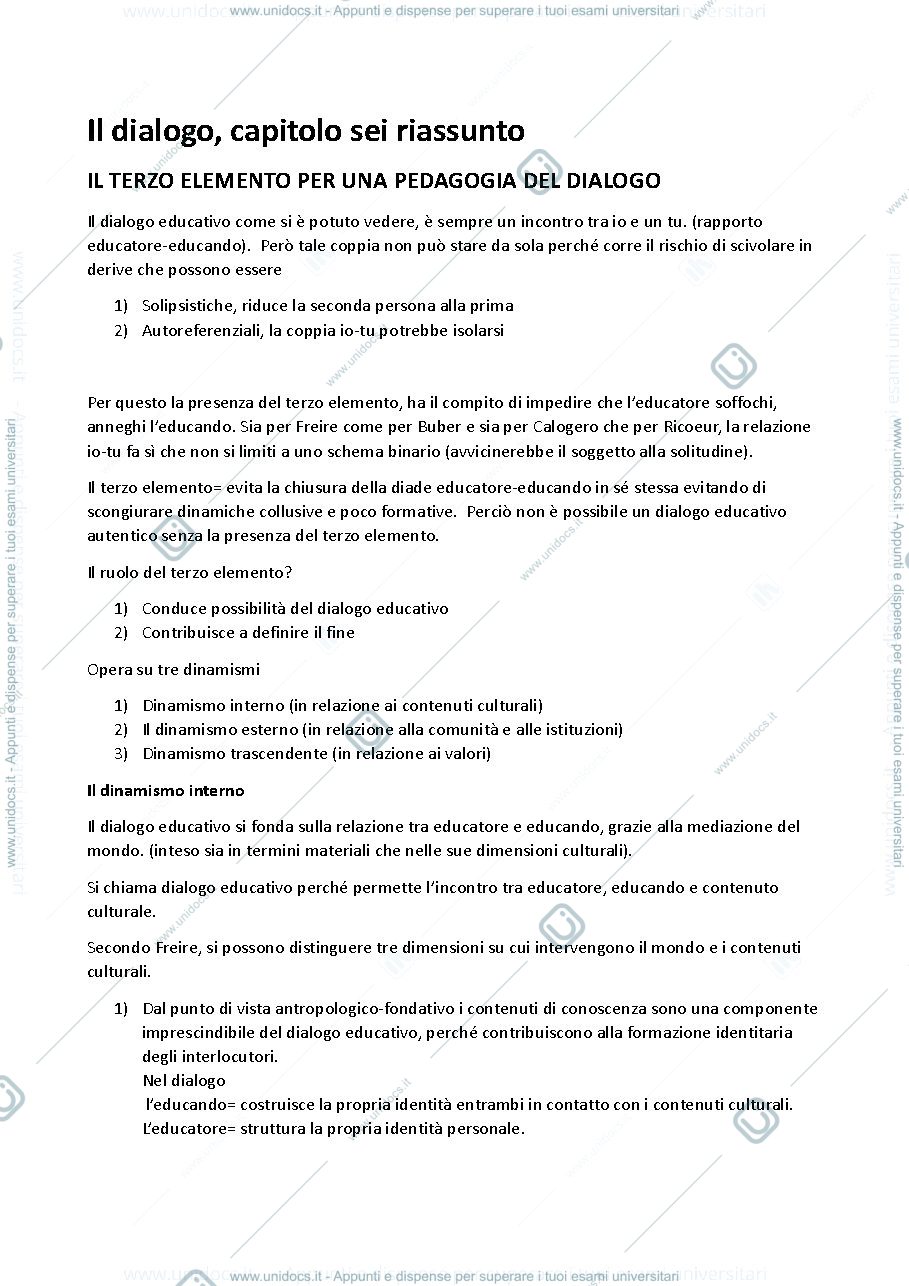 Anteprima pagina 1 — Pedagogia generale 