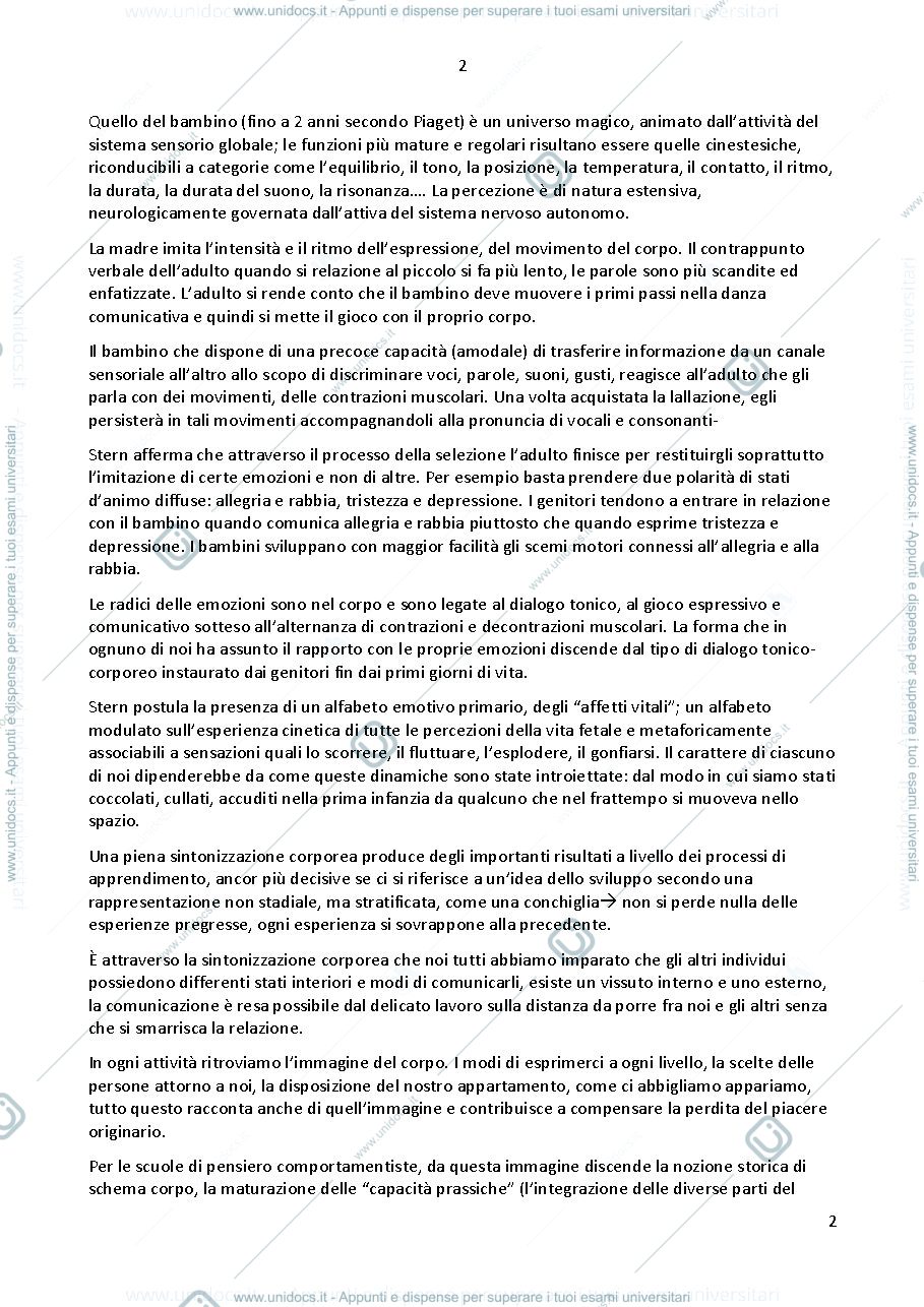 Anteprima pagina 2 — riassunto libro "pedagogia del corpo"