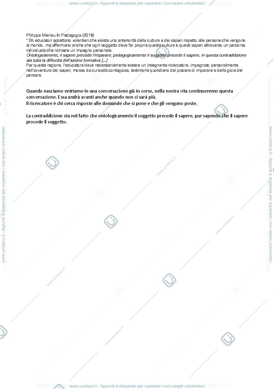 Anteprima pagina 3 — prime lezioni di PEDAGOGIA GENERALE