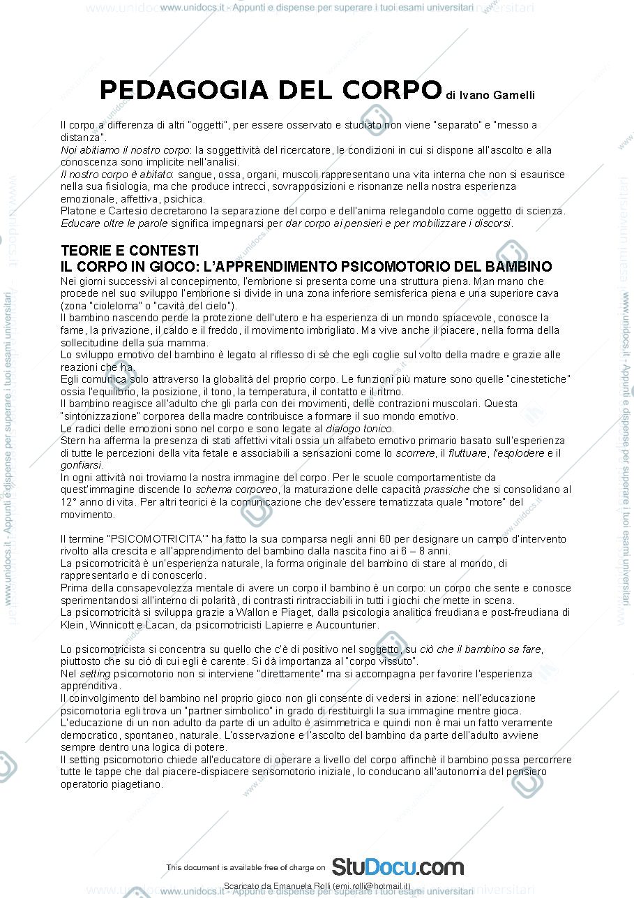 Anteprima pagina 2 — pedagogia del corpo