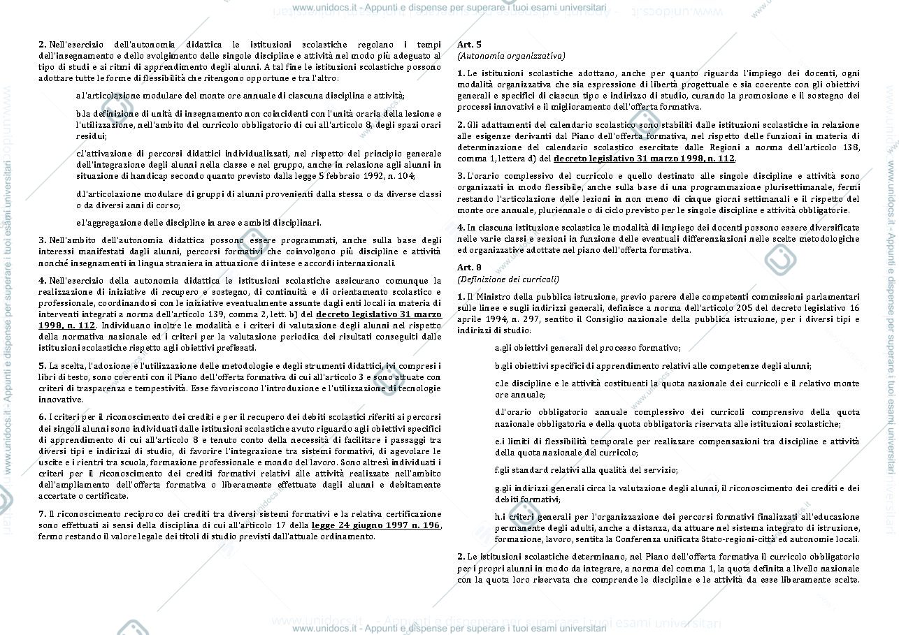 Anteprima pagina 2 — legislazione scolastica