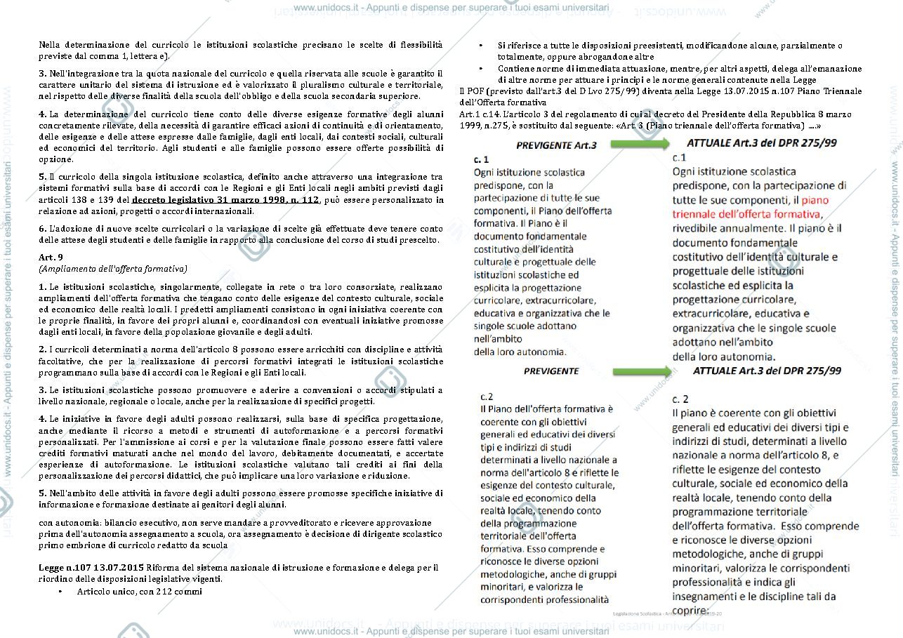 Anteprima pagina 3 — legislazione scolastica
