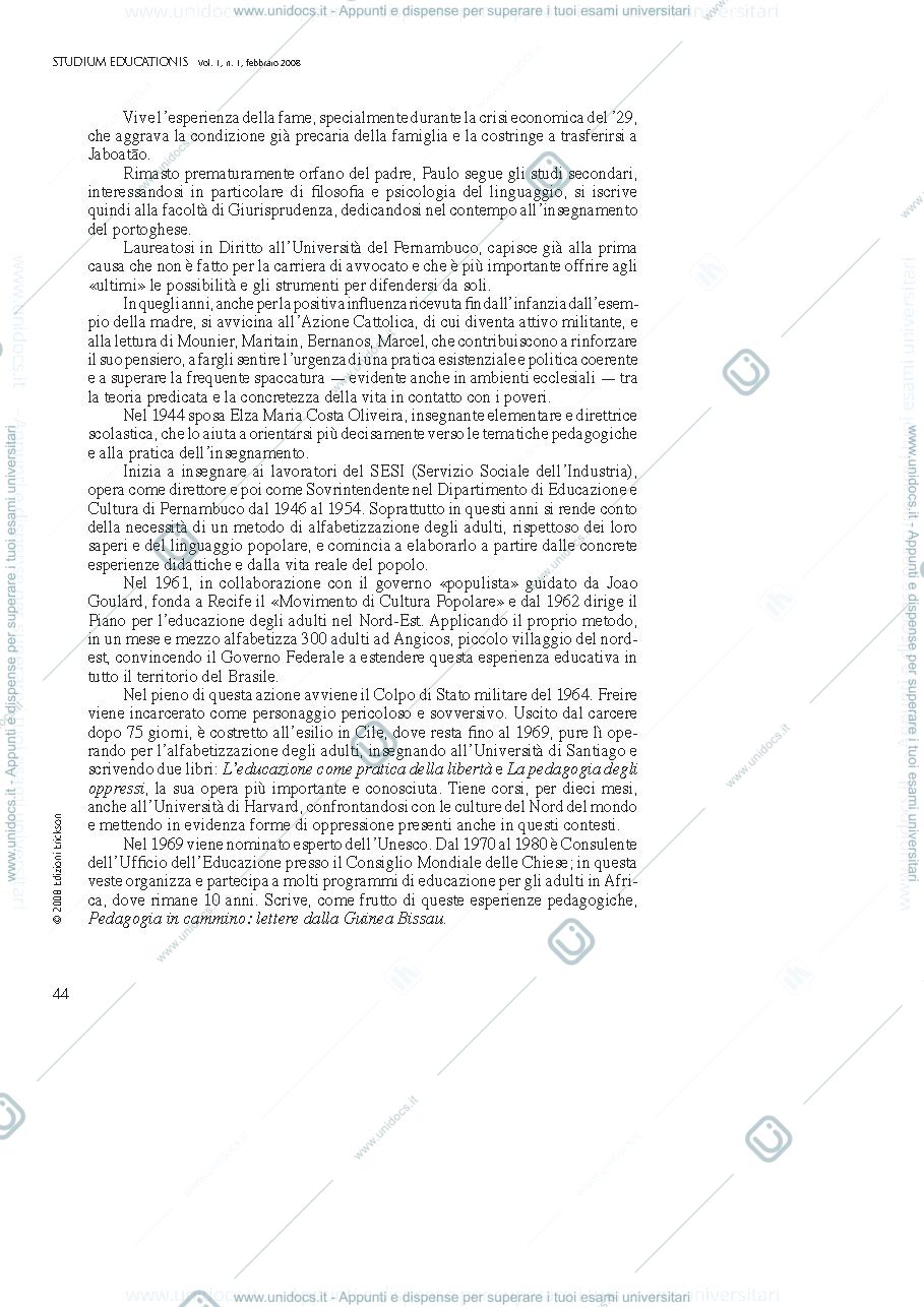 Anteprima pagina 2 — Articolo su Freire