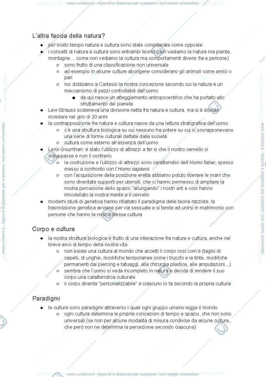Anteprima pagina 3 — Aime "Cultura" riassunto per punti