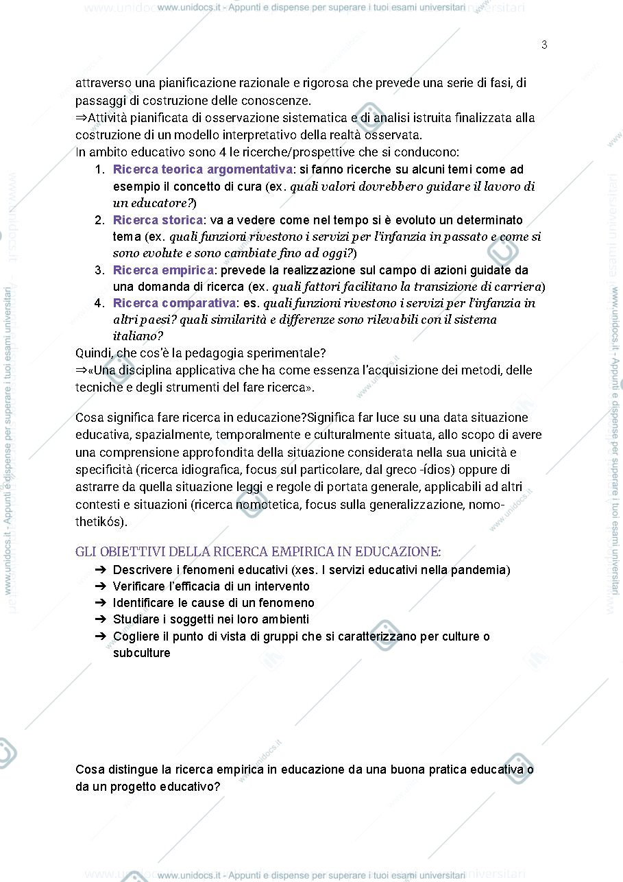 Anteprima pagina 3 — Pedagogia sperimentale