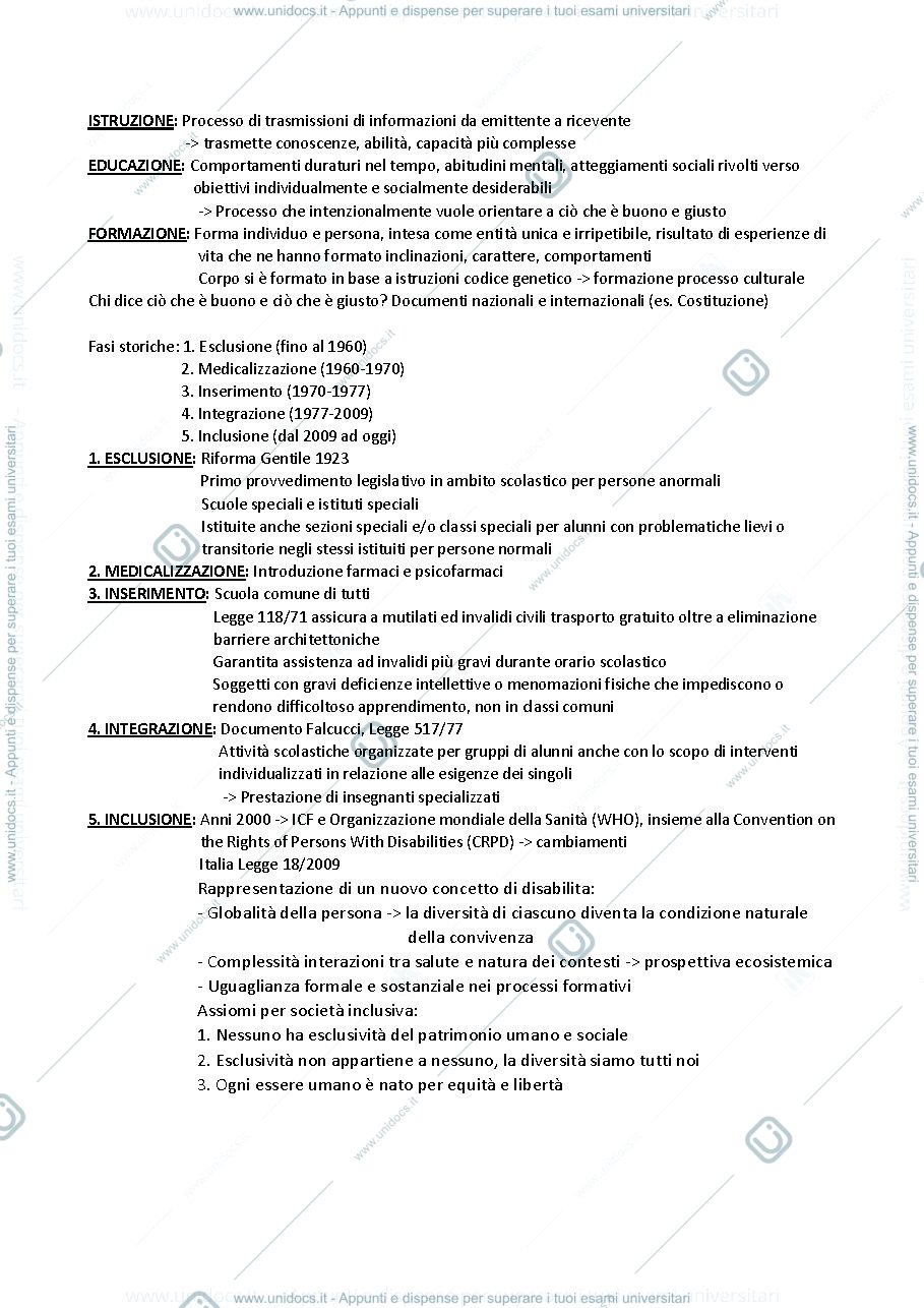 Anteprima pagina 1 — Pedagogia (Didattica)
