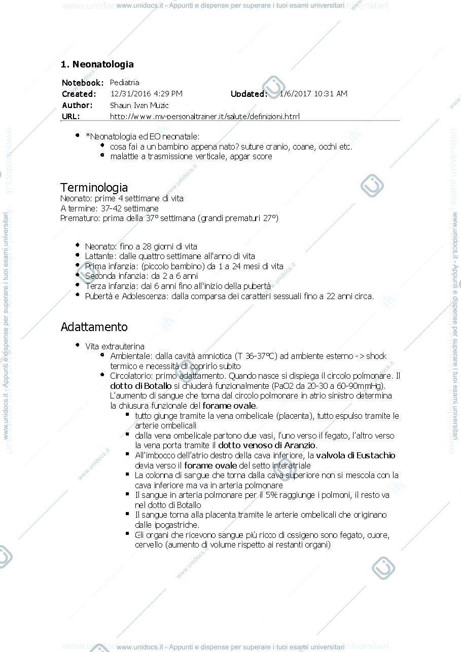 Anteprima pagina 4 — Pediatria schemi