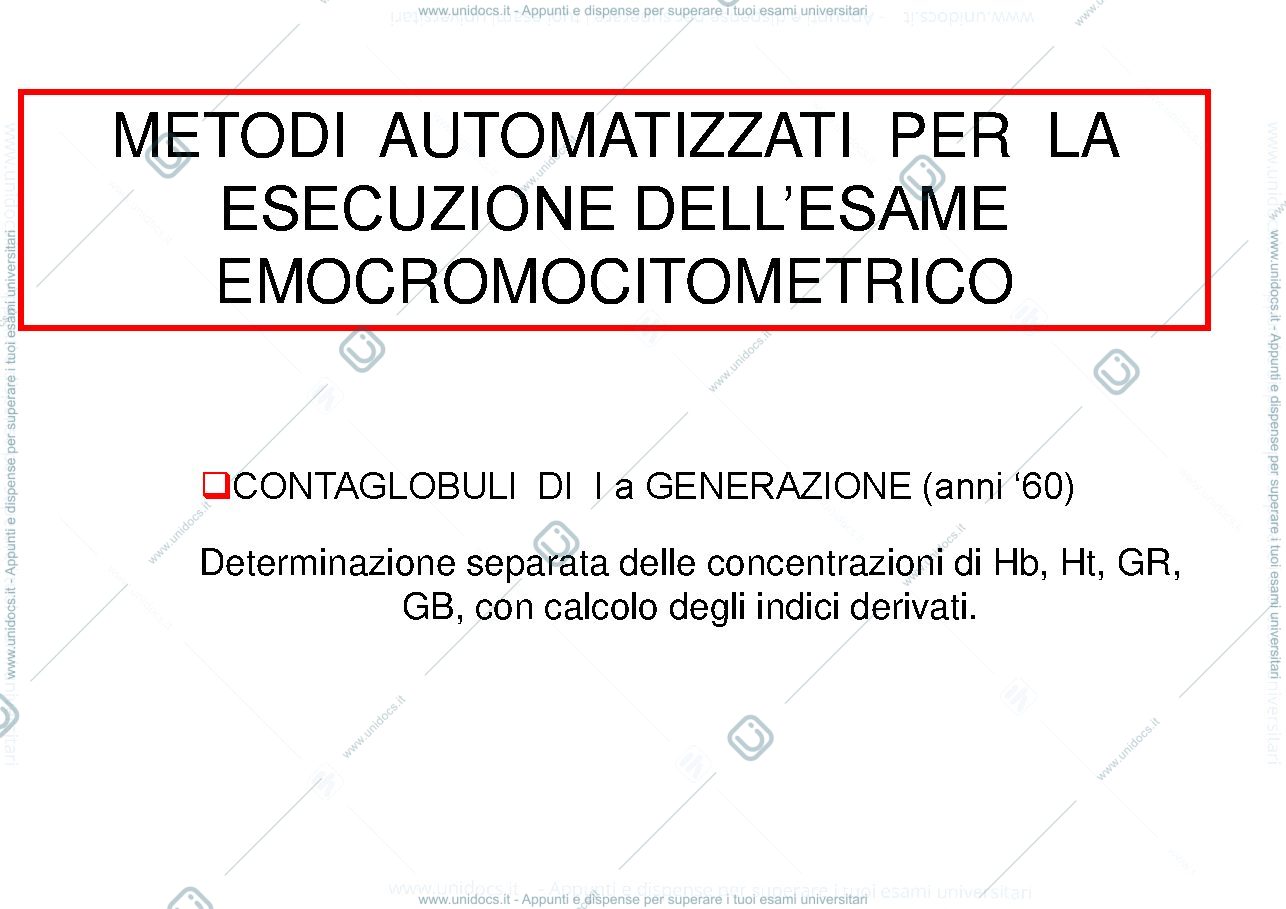 Anteprima pagina 1 — Ematologia medicina