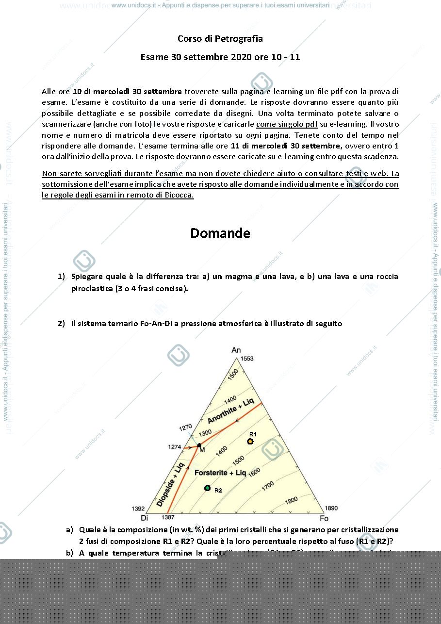 Anteprima pagina 1 — tema d'esame