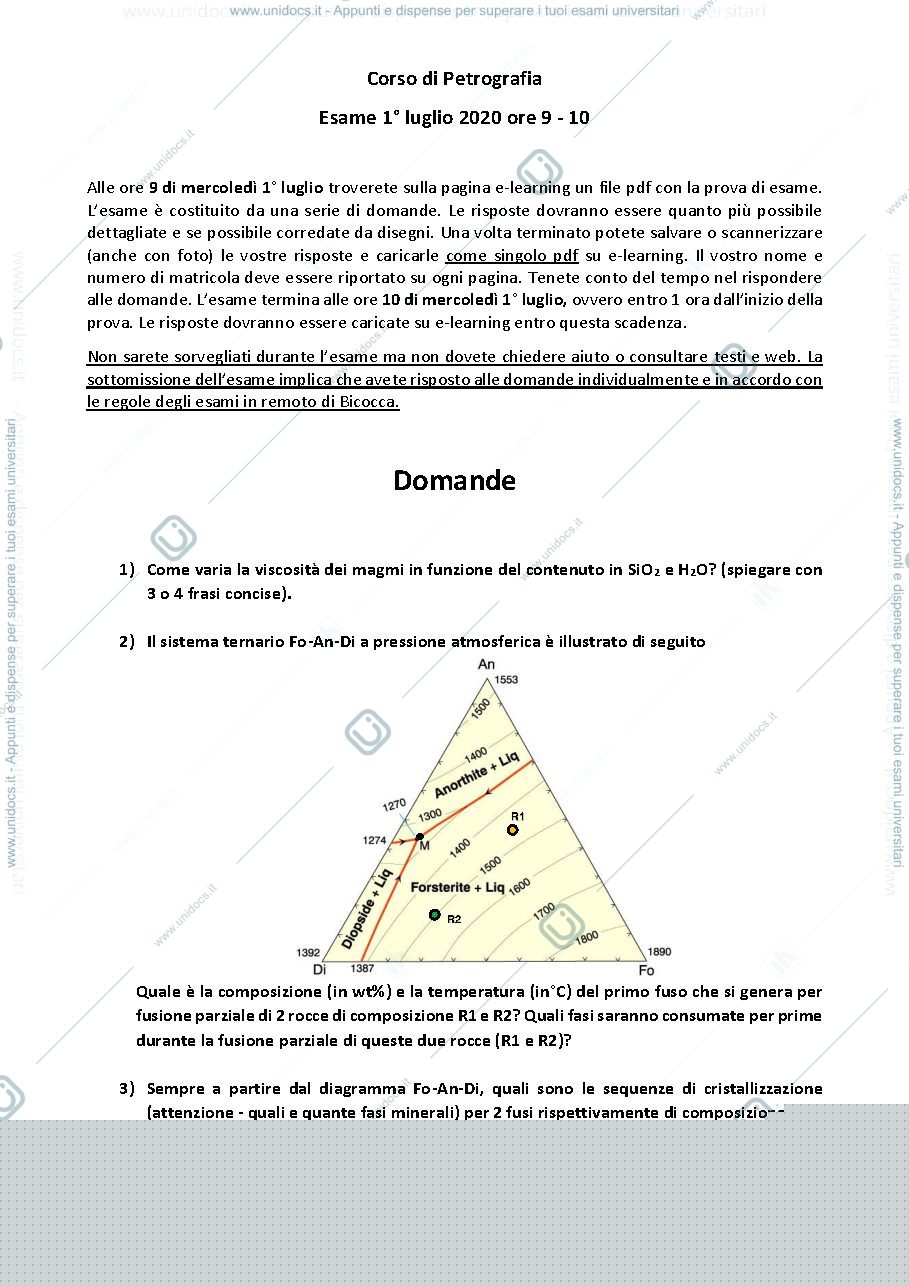 Anteprima pagina 1 — tema d'esame 