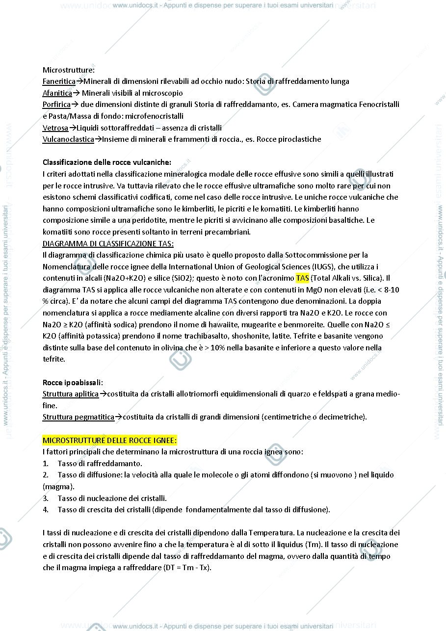 Anteprima pagina 2 — riassunto petrografia