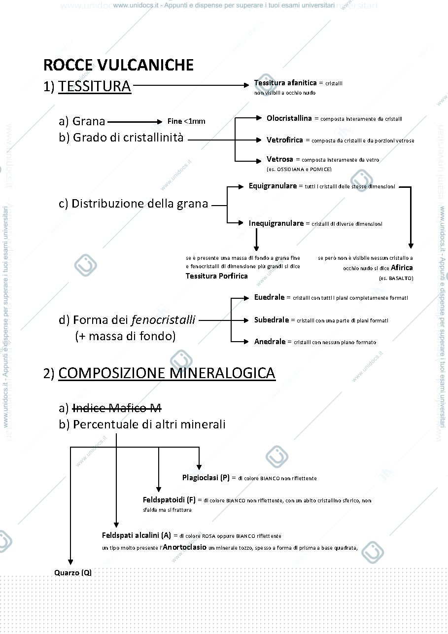 Anteprima pagina 1 — Riconoscimento rocce vulcaniche