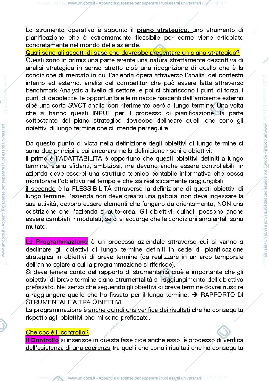 Anteprima pagina 2 — Il sistema di pianificazione, Programmazione e Controllo