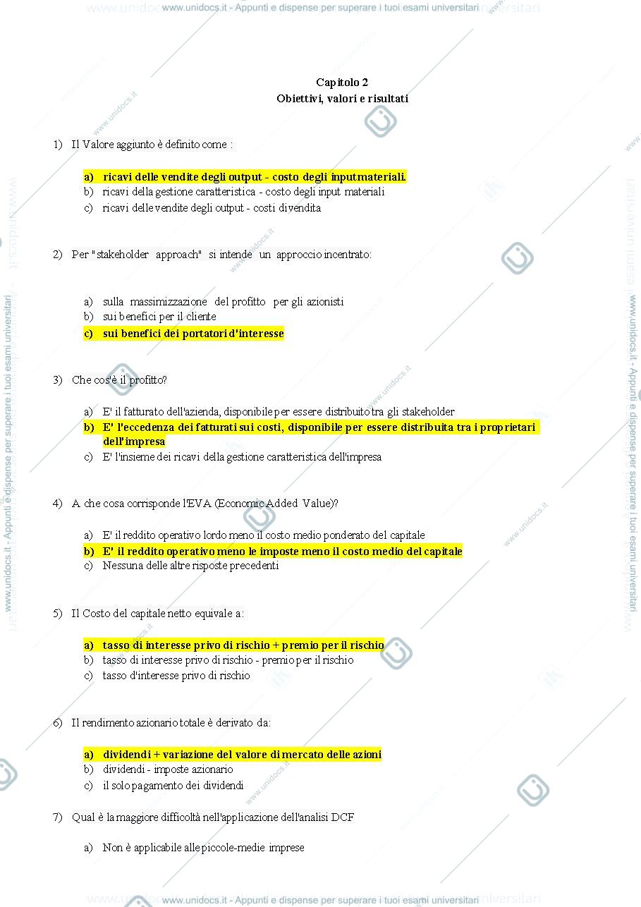 Anteprima pagina 4 — Domande di Pianificazione e Gestione Strategica