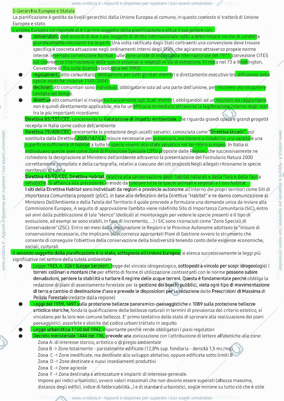 Anteprima pagina 2 — Esame pianificazione ecologica del territorio 