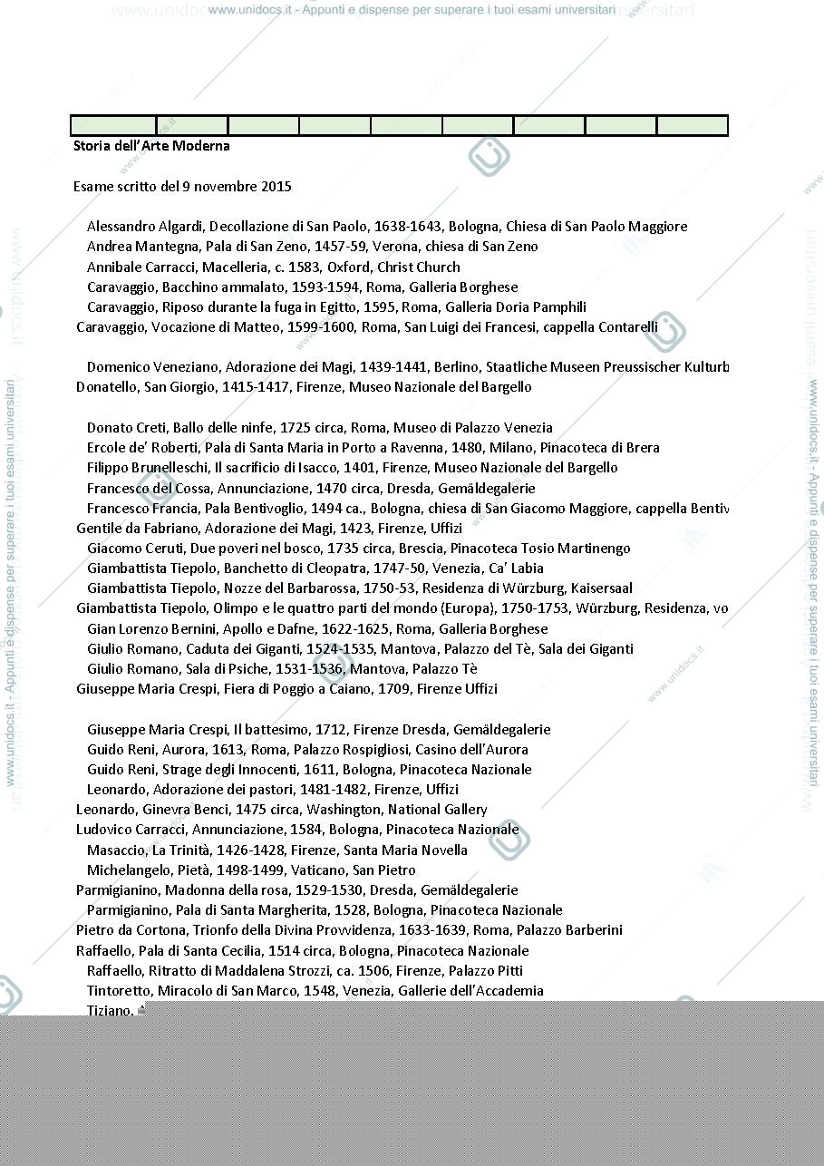 Anteprima pagina 1 — Lista immagini esami precedenti