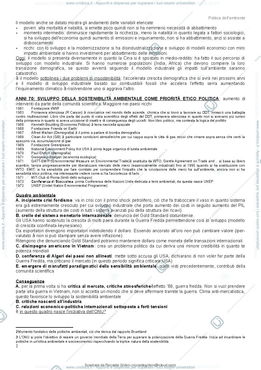 Anteprima pagina 3 — Politica dell'ambiente