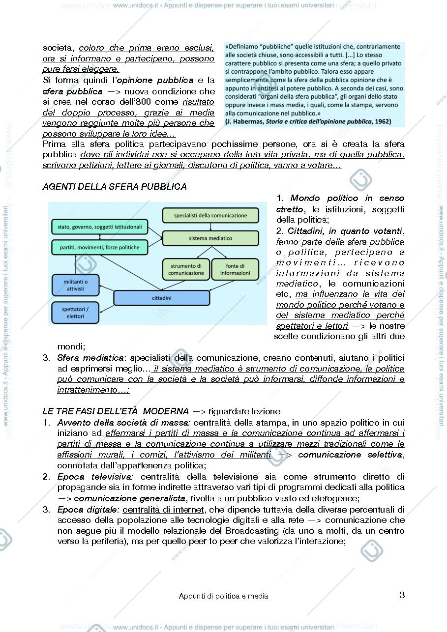 Anteprima pagina 3 — Appunti Politica e media 
