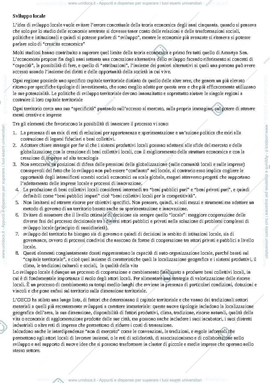Anteprima pagina 1 — riassunti completi politica economica