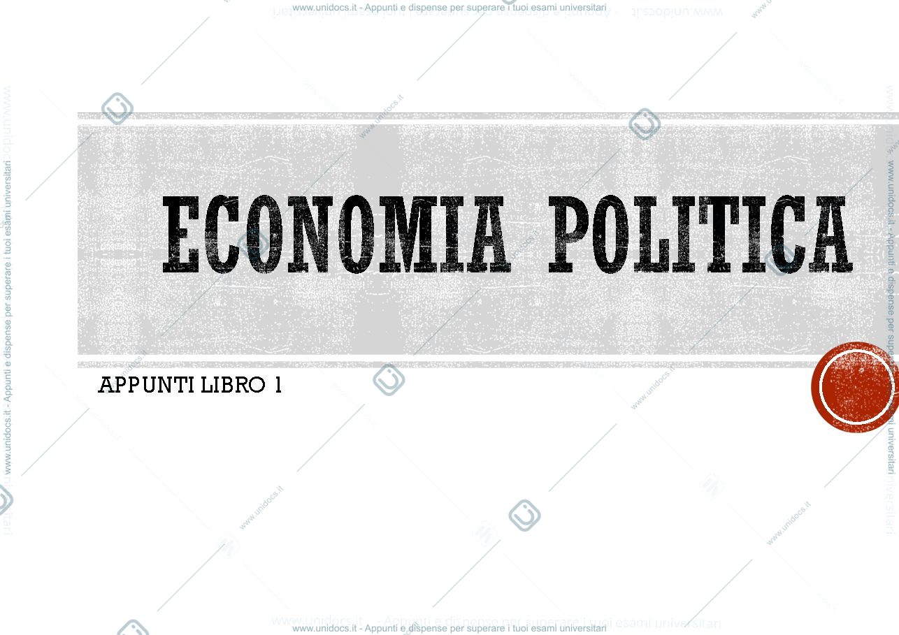 Anteprima pagina 1 — appunti economia politica