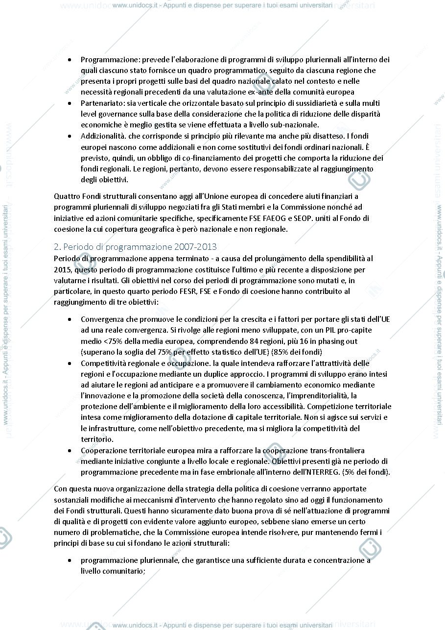 Anteprima pagina 2 — riassunto politica economica