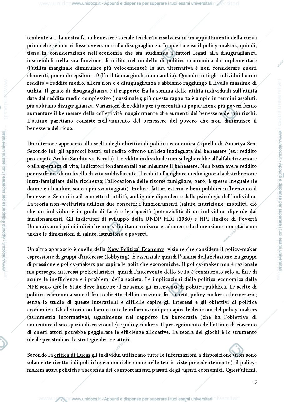 Anteprima pagina 3 — politica economica dello sviluppo 